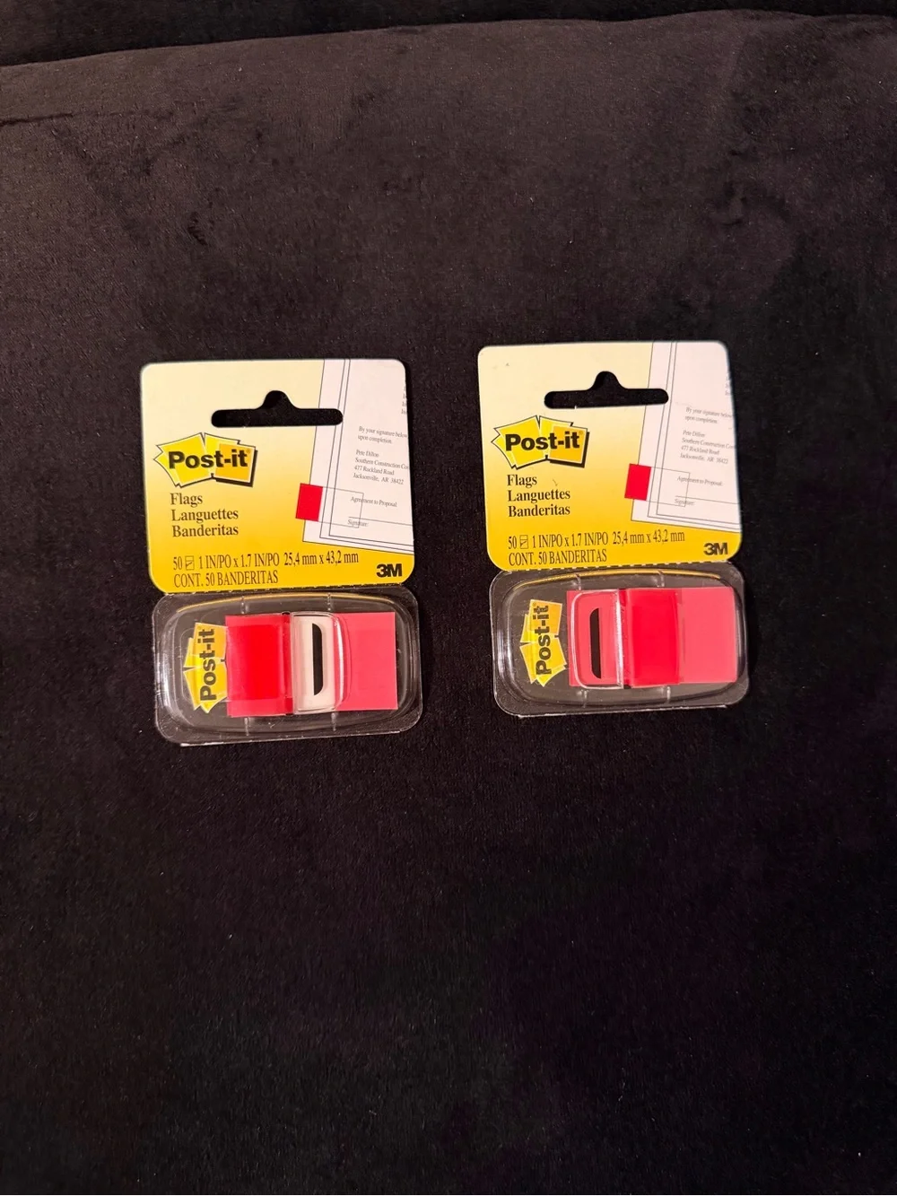 Post-it Brand Red Page Flags 1” x 1.7” | New 2-Pack Lot | (100 Total Flags)